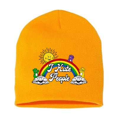 I Hate People Short Acrylic Beanie