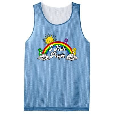 I Hate People Mesh Reversible Basketball Jersey Tank