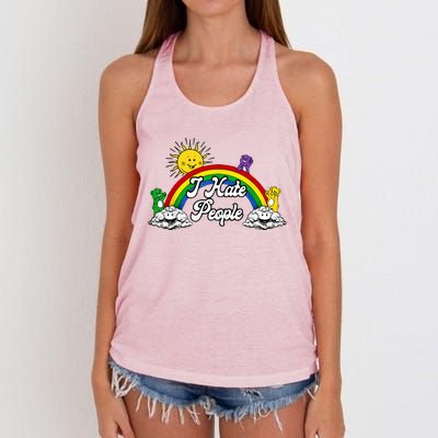 I Hate People Women's Knotted Racerback Tank