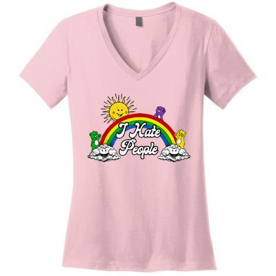 I Hate People Women's V-Neck T-Shirt