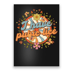 I Have Pubic Lice Funny Retro Rainbow Poster