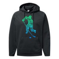 Ice Hockey Player Gifts Performance Fleece Hoodie