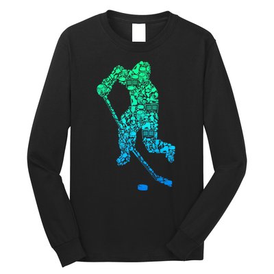 Ice Hockey Player Gifts Long Sleeve Shirt