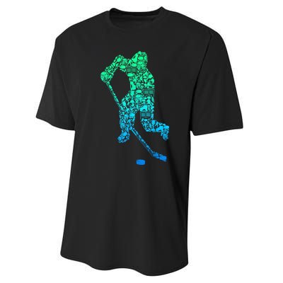 Ice Hockey Player Gifts Performance Sprint T-Shirt