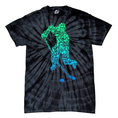 Ice Hockey Player Gifts Tie-Dye T-Shirt