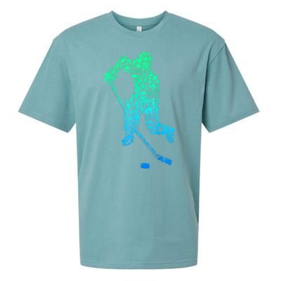 Ice Hockey Player Gifts Sueded Cloud Jersey T-Shirt