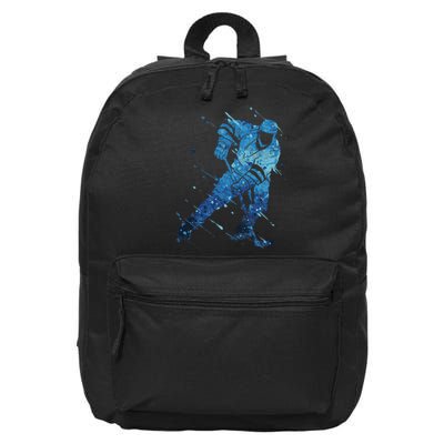 Ice Hockey Player 16 in Basic Backpack