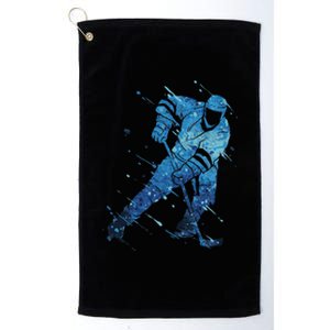 Ice Hockey Player Platinum Collection Golf Towel