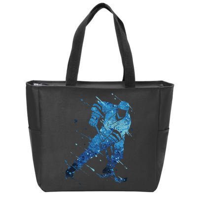 Ice Hockey Player Zip Tote Bag