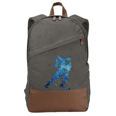 Ice Hockey Player Cotton Canvas Backpack