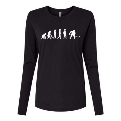 Ice Hockey Player Evolution Hockey Gift Cute Gift Womens Cotton Relaxed Long Sleeve T-Shirt