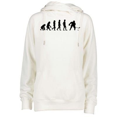 Ice Hockey Player Evolution Hockey Gift Cute Gift Womens Funnel Neck Pullover Hood