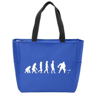 Ice Hockey Player Evolution Hockey Gift Cute Gift Zip Tote Bag