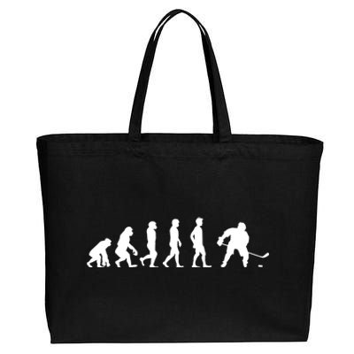 Ice Hockey Player Evolution Hockey Gift Cute Gift Cotton Canvas Jumbo Tote