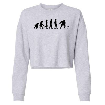 Ice Hockey Player Evolution Hockey Gift Cute Gift Cropped Pullover Crew