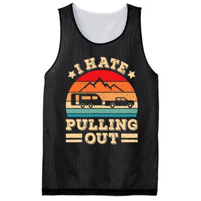 I Hate Pulling Out Funny Camping Trailer Retro Travel TShirt Mesh Reversible Basketball Jersey Tank