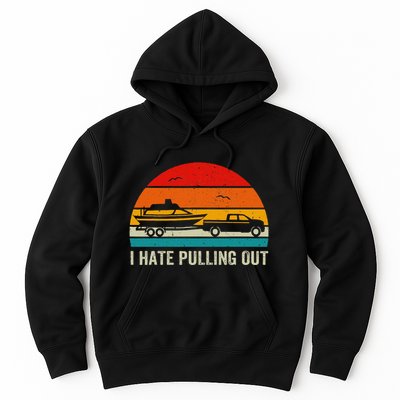 I Hate Pulling Out Retro Boat Captain Hoodie