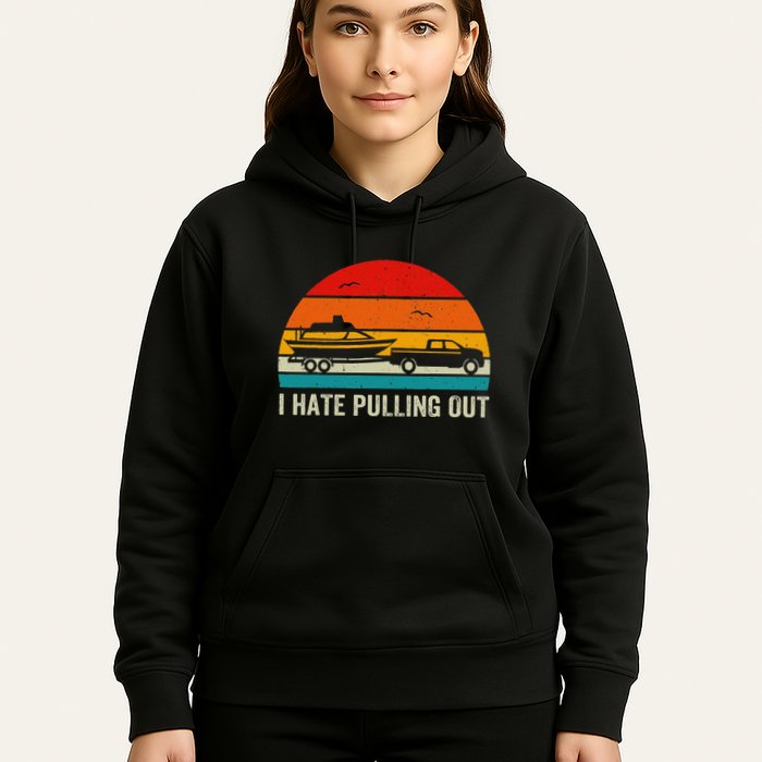 I Hate Pulling Out Retro Boat Captain Hoodie