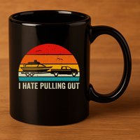 I Hate Pulling Out Retro Boat Captain 11oz C Handle Ceramic Mug