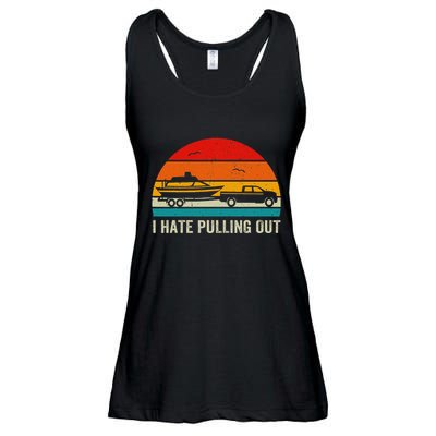 I Hate Pulling Out Retro Boat Captain Ladies Essential Flowy Tank