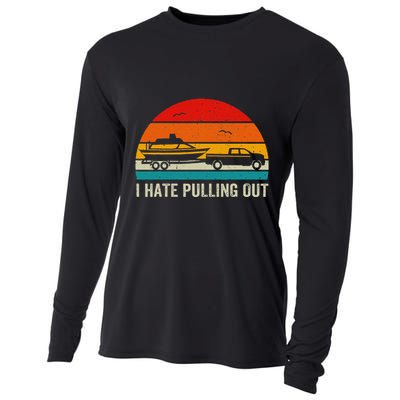 I Hate Pulling Out Retro Boat Captain Cooling Performance Long Sleeve Crew