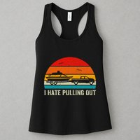 I Hate Pulling Out Retro Boat Captain Womens Tank Top