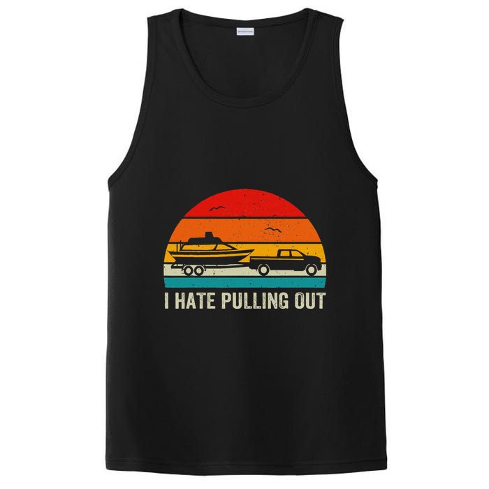 I Hate Pulling Out Retro Boat Captain PosiCharge Competitor Tank