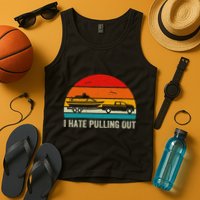 I Hate Pulling Out Retro Boat Captain Tank Top