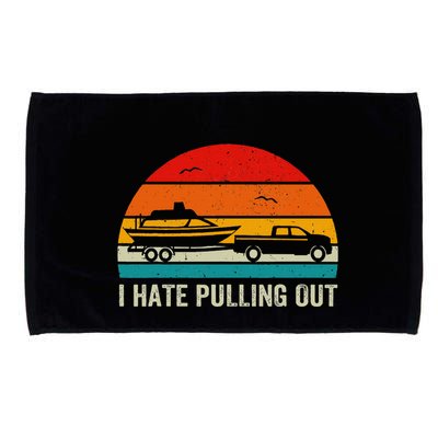 I Hate Pulling Out Retro Boat Captain Microfiber Hand Towel