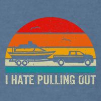 I Hate Pulling Out Retro Boat Captain Garment-Dyed Sweatshirt