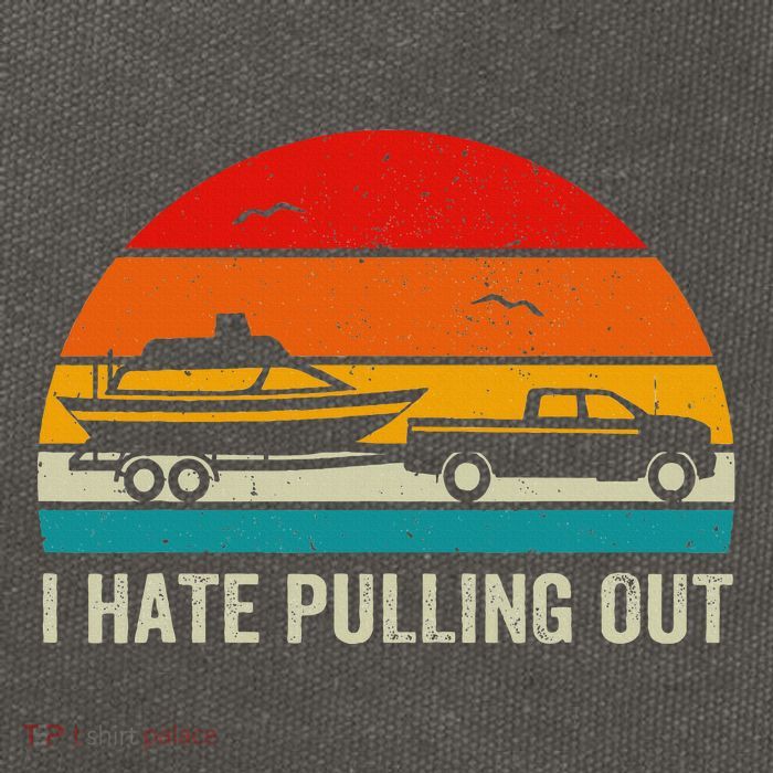 I Hate Pulling Out Retro Boat Captain Cotton Canvas Backpack