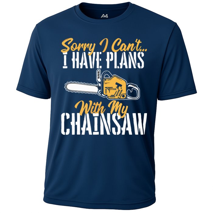 I Have Plans With My Chainsaw Lumberjack Lumberman Logger Cooling Performance Crew T-Shirt