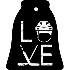 Ice Hockey Player Goalkeeper Ice Hockey Goalie Ceramic Bell Ornament