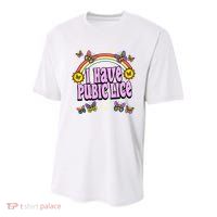 I Have Pubic Lice Youth Performance Sprint T-Shirt