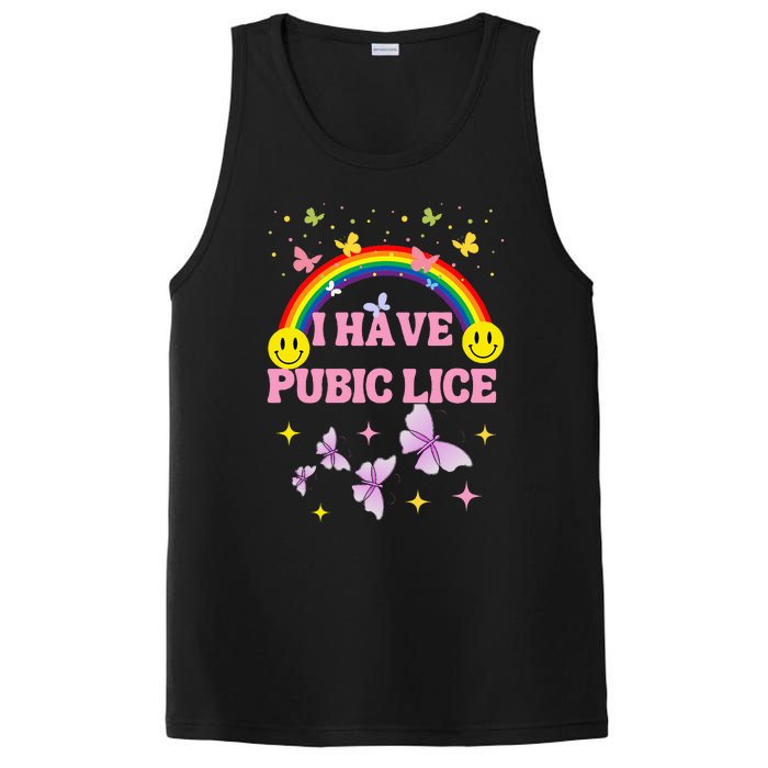 I Have Pubic Lice Funny Retro Offensive Inappropriate Meme PosiCharge Competitor Tank