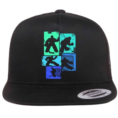 Ice Hockey Player Goalkeeper Ice Hockey Goalie Gift Flatbill Hat