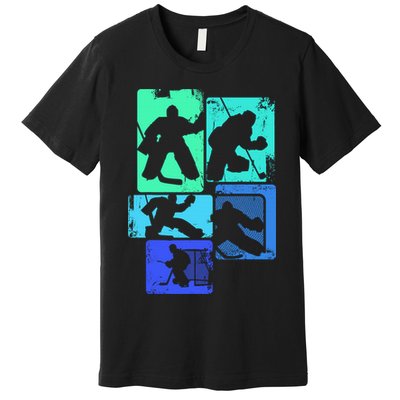 Ice Hockey Player Goalkeeper Ice Hockey Goalie Gift Premium T-Shirt