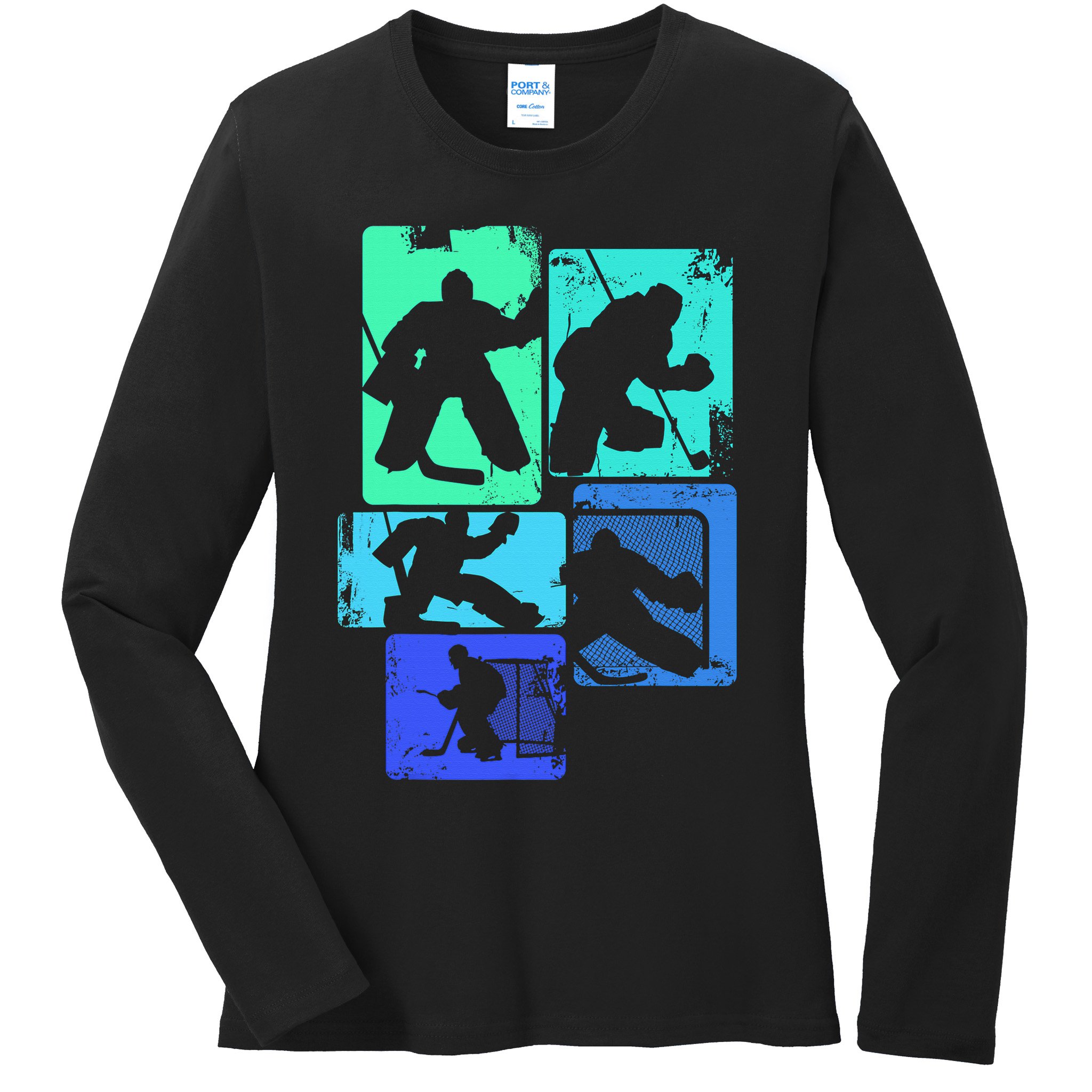 Ice Hockey Player Goalkeeper Ice Hockey Goalie Gift Ladies Long Sleeve Shirt