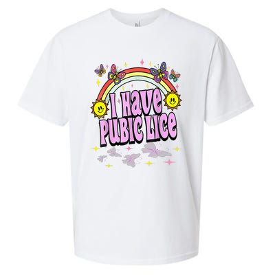 I Have Pubic Lice Funny Retro Offensive Inappropriate Sueded Cloud Jersey T-Shirt