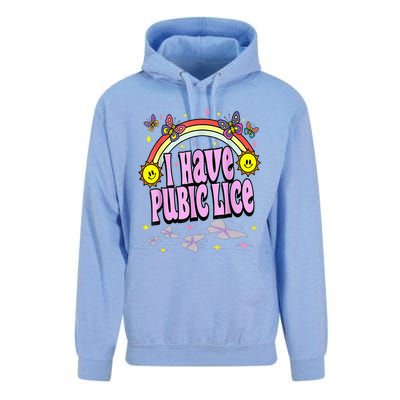 I Have Pubic Lice Funny Retro Offensive Inappropriate Unisex Surf Hoodie