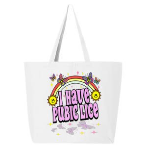 I Have Pubic Lice Funny Retro Offensive Inappropriate 25L Jumbo Tote