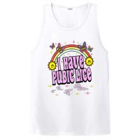 I Have Pubic Lice Funny Retro Offensive Inappropriate PosiCharge Competitor Tank