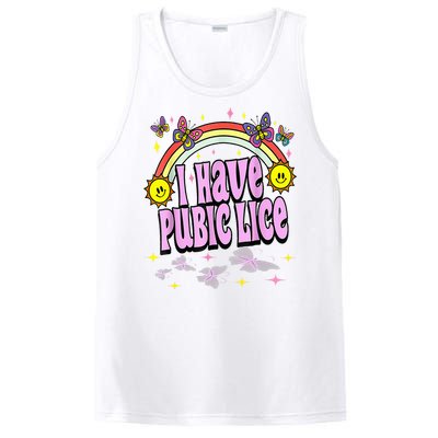 I Have Pubic Lice Funny Retro Offensive Inappropriate PosiCharge Competitor Tank