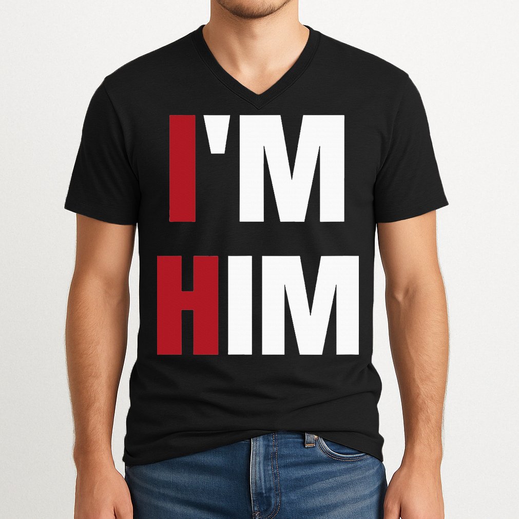 IM Him Prayed For A Man Like Him Christian V-Neck T-Shirt