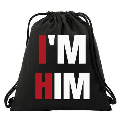 IM Him Prayed For A Man Like Him Christian Drawstring Bag