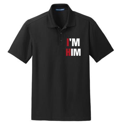 IM Him Prayed For A Man Like Him Christian Dry Zone Grid Polo