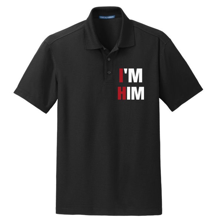 IM Him Prayed For A Man Like Him Christian Dry Zone Grid Polo