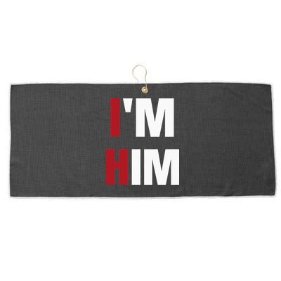 IM Him Prayed For A Man Like Him Christian Large Microfiber Waffle Golf Towel