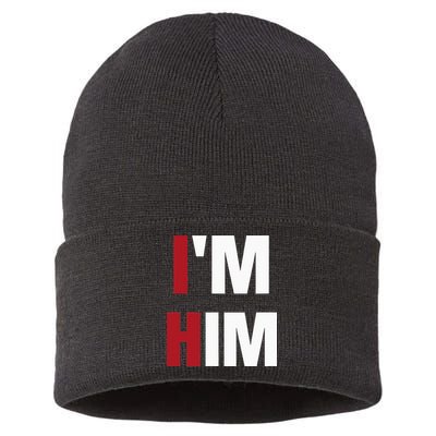 IM Him Prayed For A Man Like Him Christian Sustainable Knit Beanie