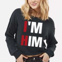 IM Him Prayed For A Man Like Him Christian Cropped Pullover Crew